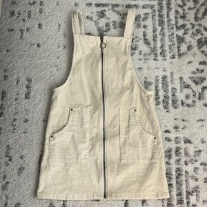 Beige Zip-Front Dress